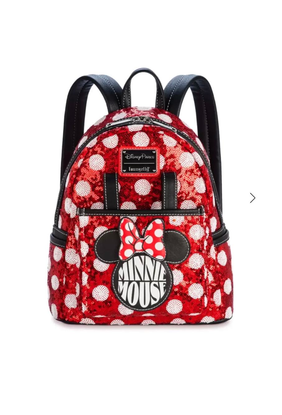 Loungefly Disney Minnie Mouse Red Sequin Polka Dot Loungefly Mini Backpack